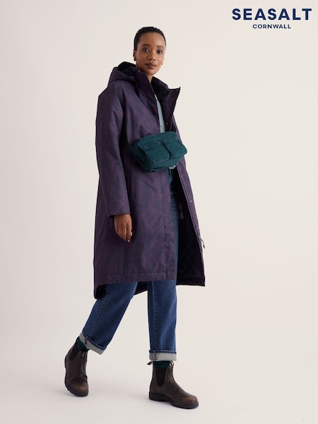 Purple - Seasalt Cornwall Janelle Waterproof Raincoat