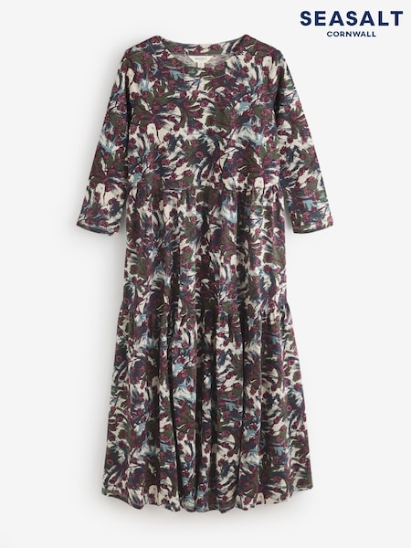 Blue - Seasalt Cornwall Leading Lights 3/4 Sleeve Dress