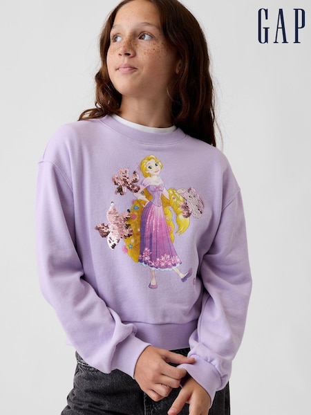 Rapunzel violet - Gap Disney Relaxed Flip-sequin Wedge Sweatshirt (4-13yrs)