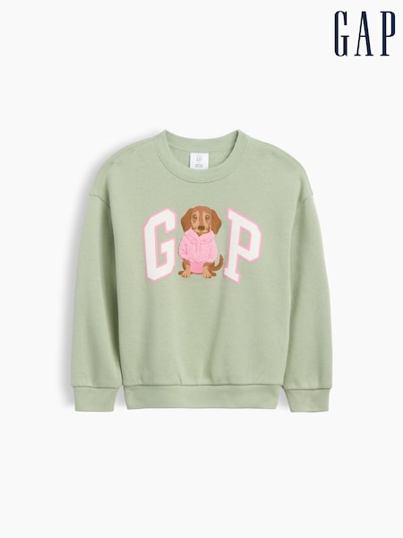 Green Dachshund - Gap Vintage Soft Print Sweatshirt (6mths-5yrs)