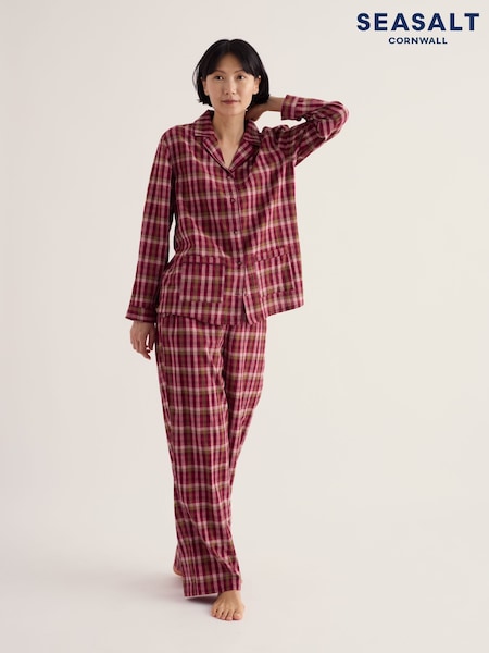 Red - Seasalt Cornwall Sailing Moon Pyjamas