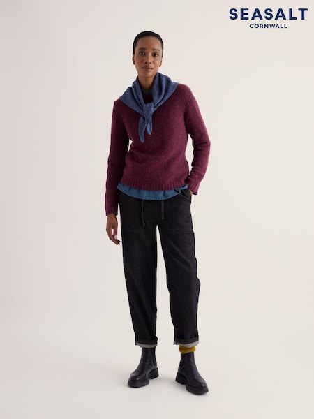 Purple - Seasalt Cornwall Dawson Pick Jumper Made With Merino