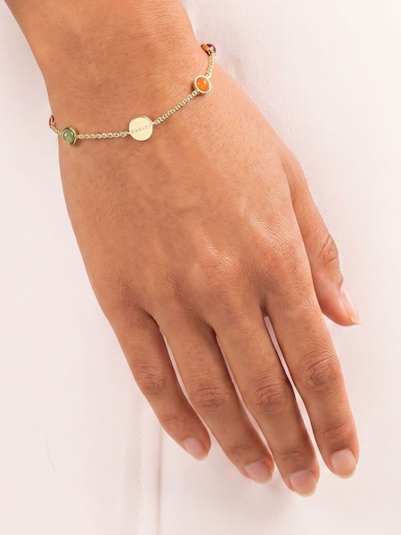 Gold - Radley 18ct Plated Multi Stone Bracelet