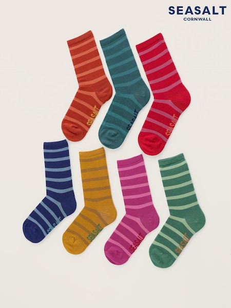 Blå - Seasalt Cornwall Gift Box Of 7 Sailor Socks