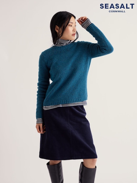 Blau - Seasalt Cornwall Dawson Pick Wool Blend Jumper