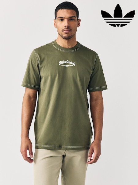 adidas Originals Green Wabash 100% Cotton T-Shirt (E44833) | € 55