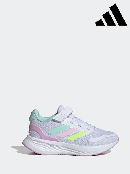 adidas White/Multi Kids Runfalcon 5 Trainers (E44849) | €43