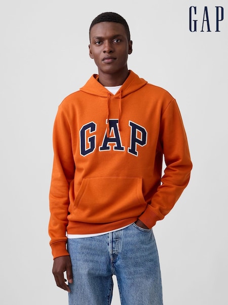 Orange - Regular Gap Relaxed Logo Hoodie