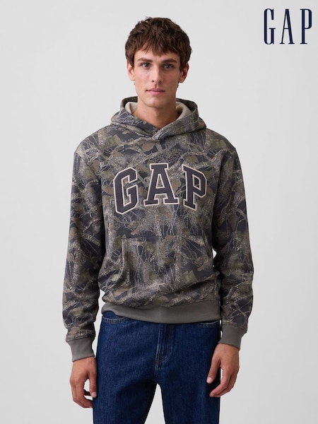 Grau Camo - Regular Gap Relaxed Logo Hoodie