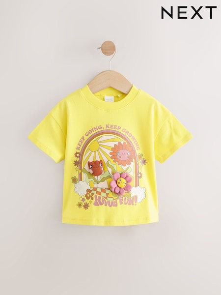 Yellow Flower Short Sleeve T-Shirt (3mths-7yrs) (E44982) | 288 UAH - 371 UAH
