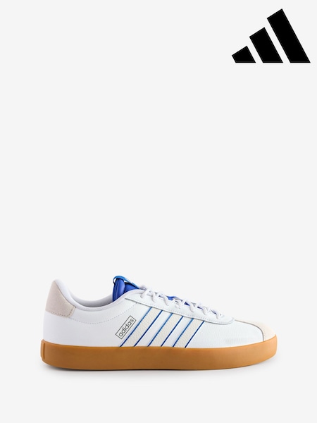adidas White/Blue VL Court Trainers (E45012) | R$ 640