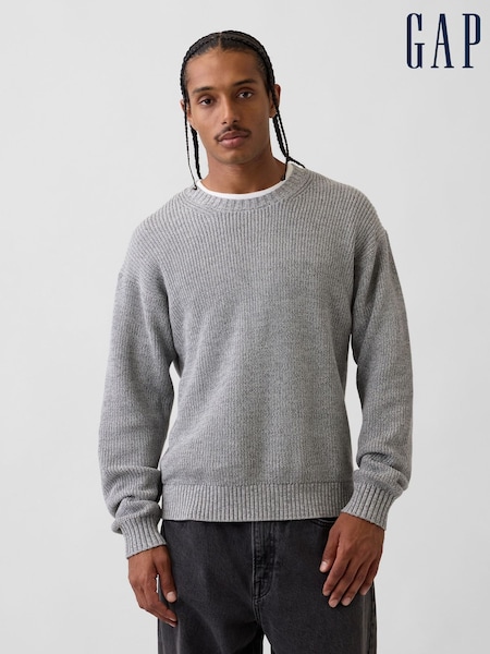 Gris - Regular Gap Relaxed Shaker Jumper