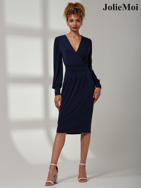 Jolie Moi Kinslee Long Sleeve Pegged Dress (E45132) | €40