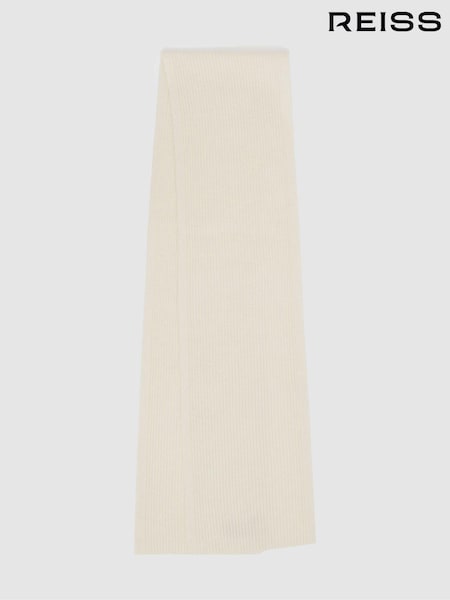 Off White - Reiss Chesterfield Ribbed Merino Scarf (E45176) | 95 €