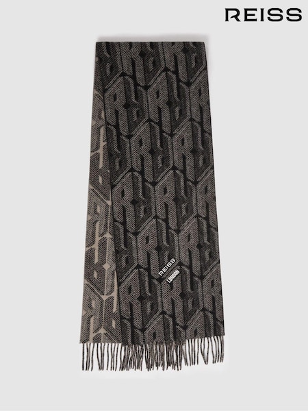 Reiss Vincent Wool and Cashmere Jacquard Scarf (E45196) | 140 €