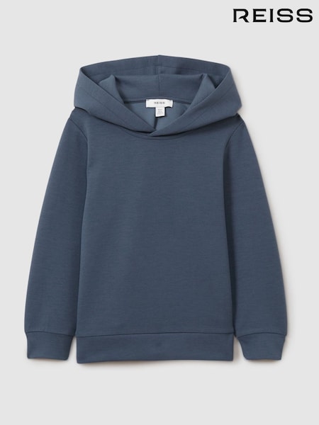 Reiss Dark Diesel Blue Fabien 13-14 yrs Interlock Jersey Hoodie (E45232) | €61