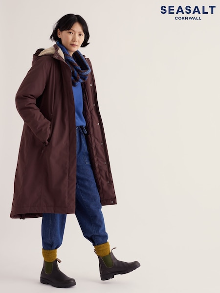 Brown - Seasalt Cornwall Janelle Waterproof Raincoat