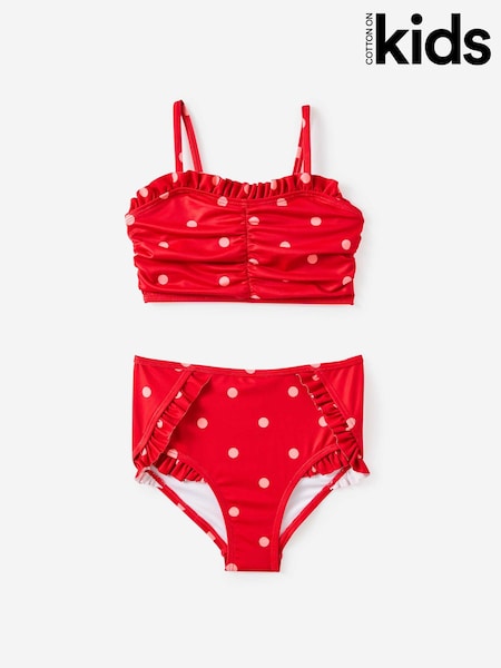 Red - Cotton On Claire Frill Bikini