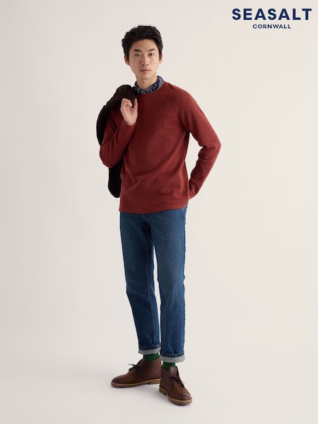 برتقالي - Regular Seasalt Cornwall Kerrier Crew Neck Cotton Jersey Top