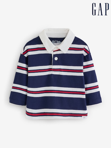 Blue Mickey Mouse - Gap Disney Rugby Polo Shirt (6mths-5yrs)