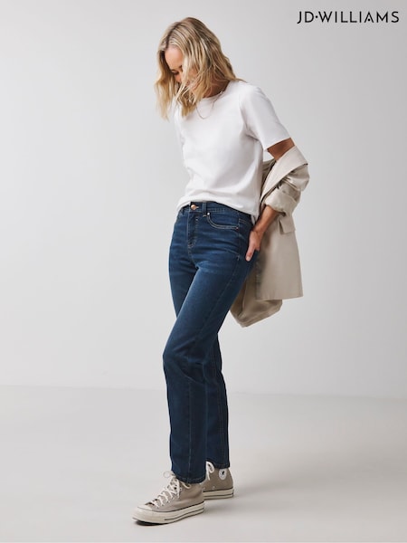 JD Williams Dark Blue 24/7 Straight Leg Jeans (E45605) | €43