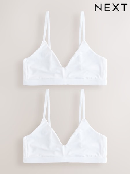 White Traingle Bralettes 2 Pack (E45723) | AED76