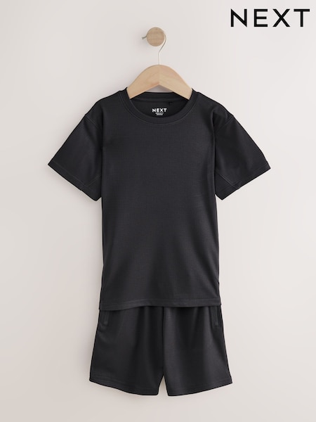 Musta - Sports T-paita ja Lyhyt lahje Set (3-16v.) (E45728) | €22 - €34