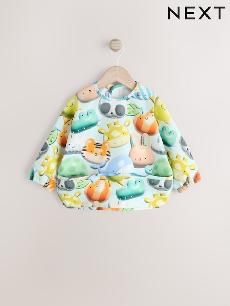 Bleu Animal Caractères - Baby Weaning And Feeding Sleeved Bib (E45769) | 13 € - 14 €