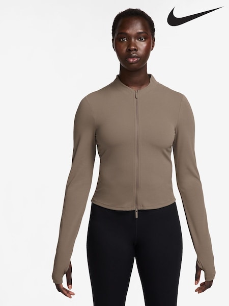 Nike Brown Zenvy Dri-FIT Full-Zip Long-Sleeve Top (E45781) | €114