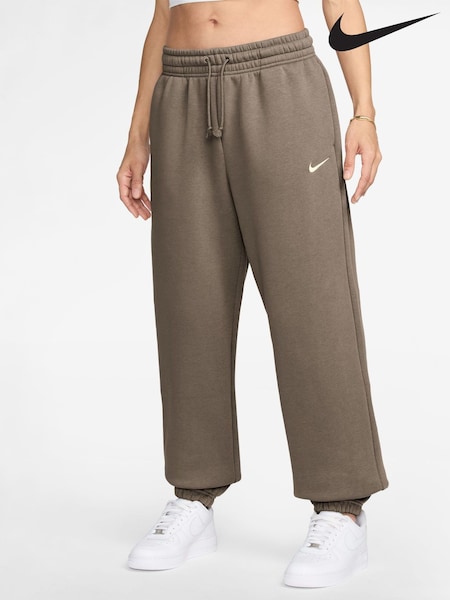 Коричневый - Nike Oversized Phoenix Fleece HighWaisted Joggers (E45789) | €73