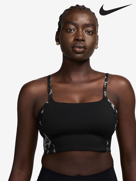 Nike Black Swoosh Pocket Medium Support Sports Bra (E45892) | €53
