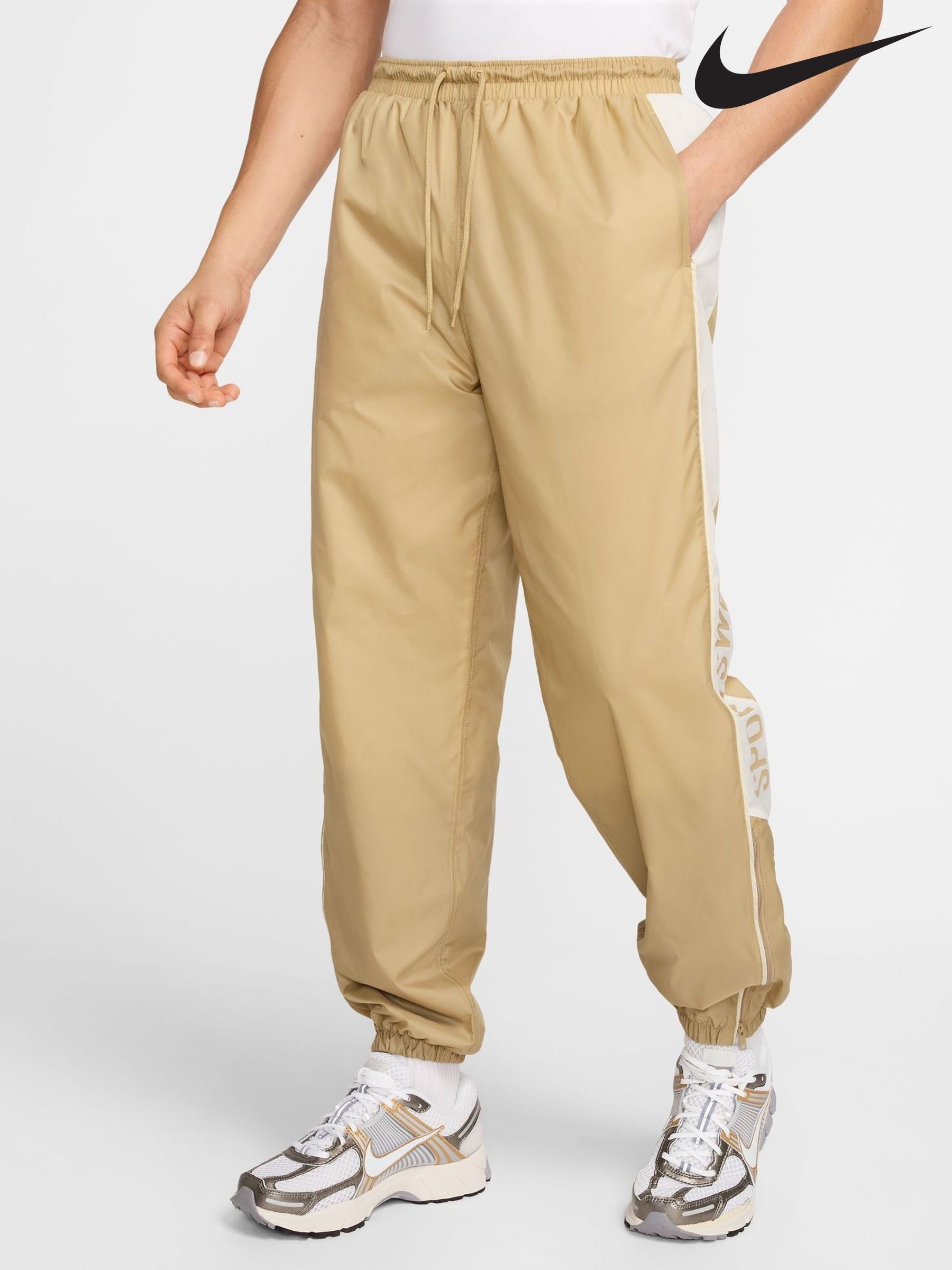nike club cuffed joggers khaki