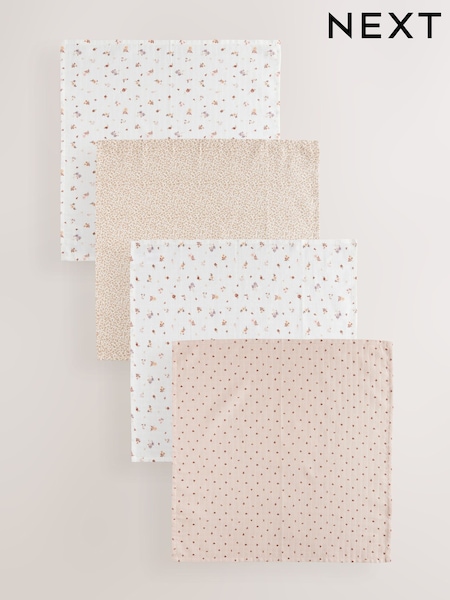 Florecitas - Baby Muslins 100% Cotton Cloths 4 Pack (E45983) | 14 € - 17 €