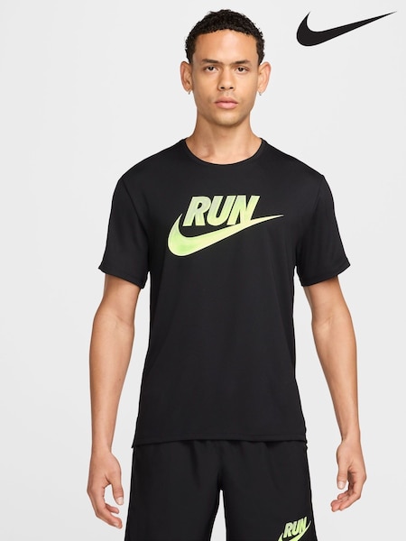 Nike Black Miler Run Energy Running T-Shirt (E46020) | €54