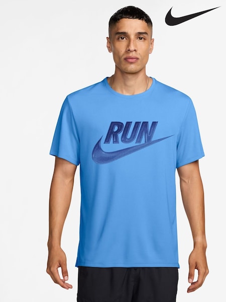 Nike University Blue Miler Run Energy Running T-Shirt (E46028) | €50