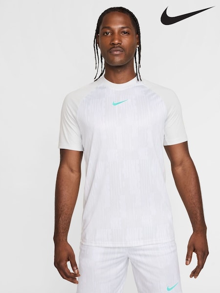 לבן/שחור - Nike Academy+ Dri-fit Training T-shirt (E46045) | ‏151‏₪