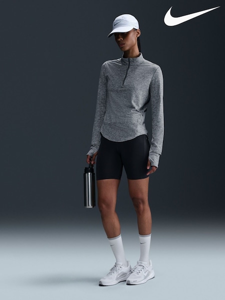 Nike Smoke Grey Swift Dri-FIT UV 1/2-Zip Running Top (E46079) | €80