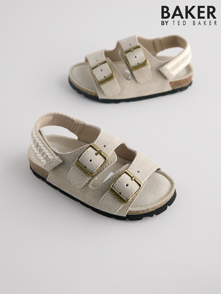 צבע אבן - Baker By Ted Baker Boys Suede Footbed Sandals (E46124) | ‏181‏₪ - ‏191‏ ₪
