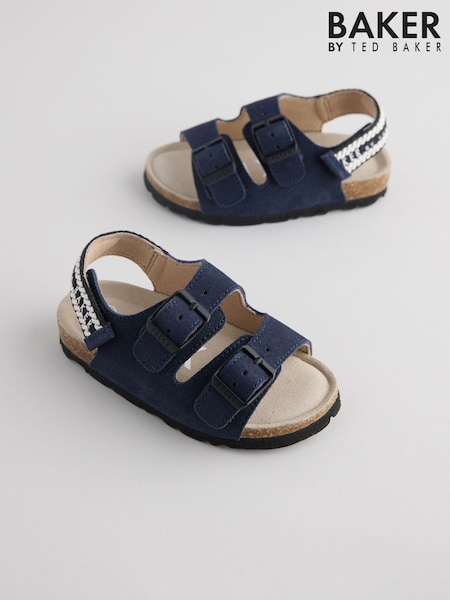 أزرق داكن - Baker By Ted Baker Boys Suede Footbed Sandals (E46125) | ‏215 د.إ.‏ - ‏ 227‏ د.إ.