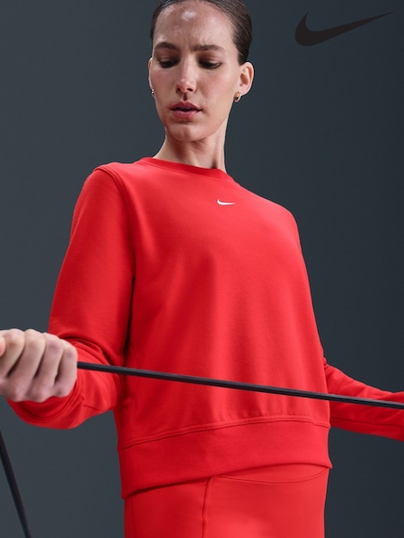 Roșu universitar - Hanorac Nike One Dri-FIT cu gât rotund (E46220) | 447 LEI