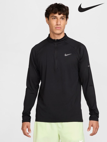 Nike Black Dri-FIT Stride Half Zip Midlayer Running Top (E46272) | €85