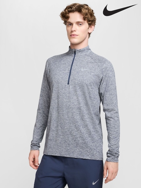 Nike Thunder Blue Dri-FIT Stride Half Zip Midlayer Running Top (E46281) | €85