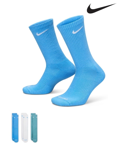 Nike Sky Blue Plus Everyday Cushioned Training Crew Socks (E46291) | €24