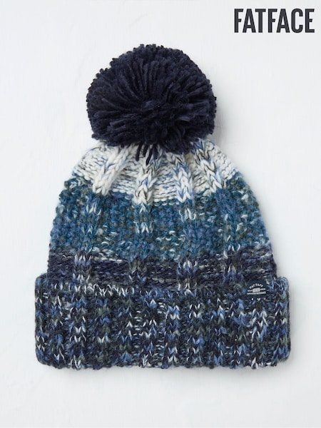 FatFace Navy Truro Bobble Hat (E46332) | €18