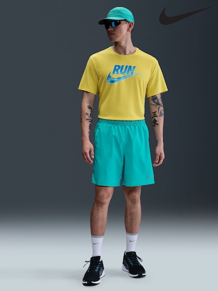 Nike Cactus Blue 7 Inch Challenger Dri-FIT 7 inch Briefs Lined Running Shorts (E46350) | €50