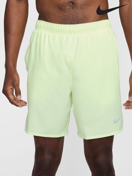 Lime Grön - 7 tum - Nike Challenger Dri-fit 7 Inch Briefs Lined Running Shorts (E46361) | kr740