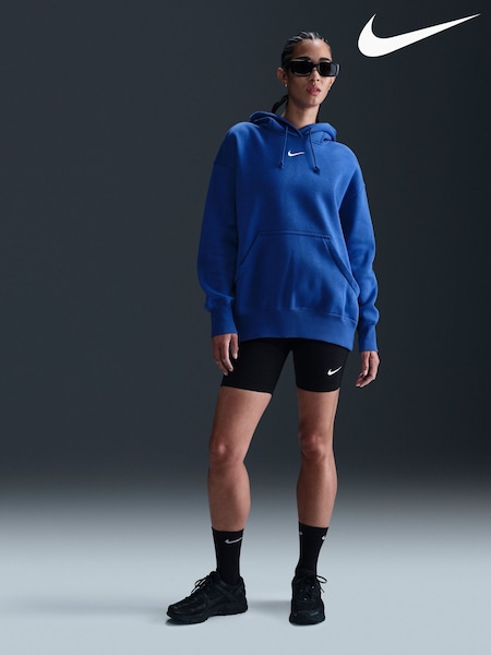 Nike Royal Blue Oversized Sportswear Phoenix Fleece Mini Swoosh Pullover Hoodie (E46364) | 3,605 UAH