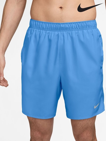 Nike University Blue 7 Inch Challenger Dri-FIT 7 inch Briefs Lined Running Shorts (E46379) | €44
