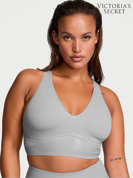 Victoria's Secret Starstruck Grey Plunge Elevate™ Contour Low Support Sports Bra (E46492) | €52