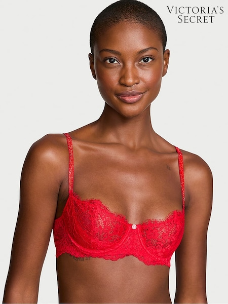 Victoria's Secret Vermillion Red Unlined Balcony Twinkle Strap Bra (E46507) | €56